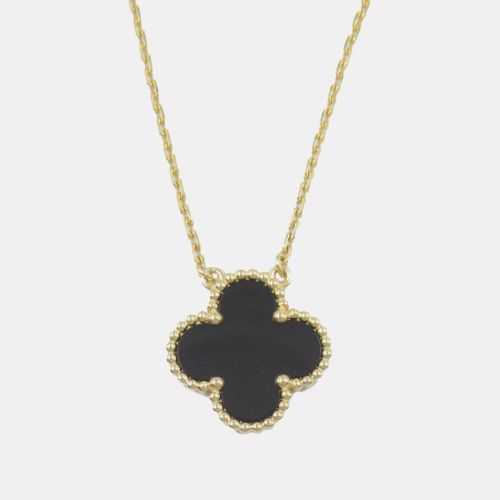 K Gold and Onyx Vintage Alhambra Pendant Necklace - Van Cleef & Arpels - Modalova
