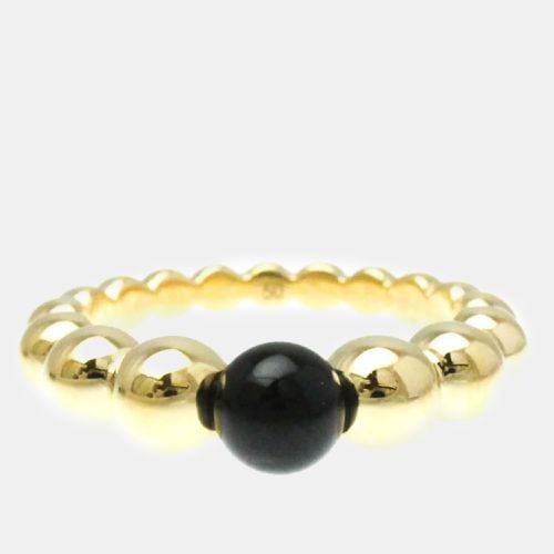 K Gold and Onyx Perlée Couleurs Band Ring EU 50 - Van Cleef & Arpels - Modalova