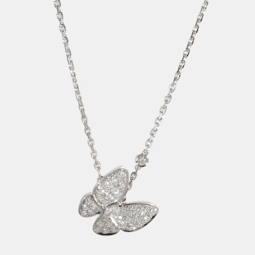 K Gold Two Butterfly Diamond Pendant Necklace - Van Cleef & Arpels - Modalova