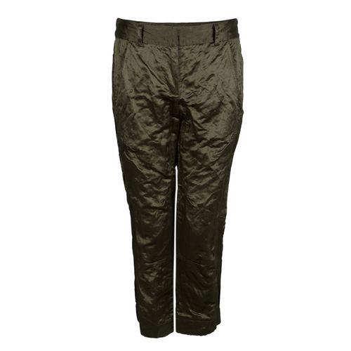 Olive Slipper Satin Tapered Trousers M - Vera Wang - Modalova