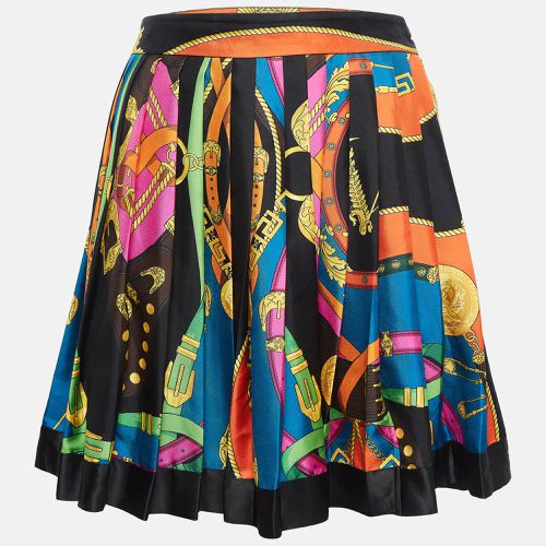 Multicolor Printed Silk Mini Skirt M - Versace - Modalova