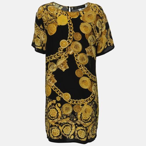 Black/Gold Baroque Chain Printed Top L - Versace - Modalova