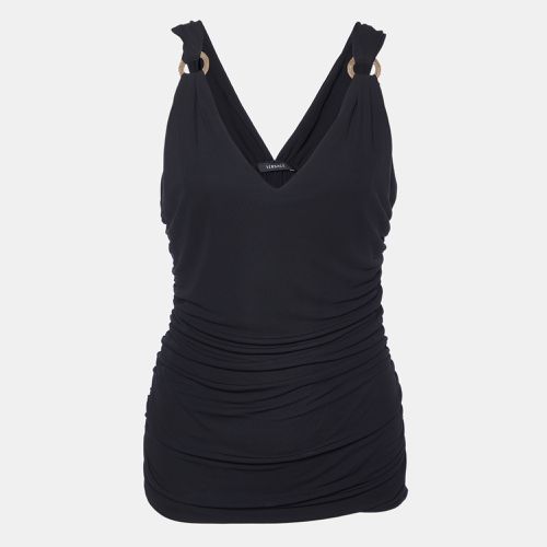 Crepe Ruched Sleeveless Top S - Versace - Modalova