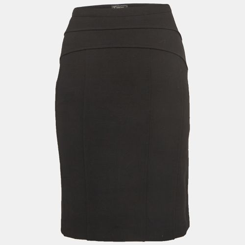 Vintage Wool Blend Tucked Pencil Skirt S - Versace - Modalova