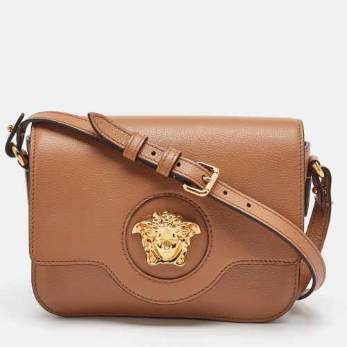 Leather Small La Medusa Flap Shoulder Bag - Versace - Modalova