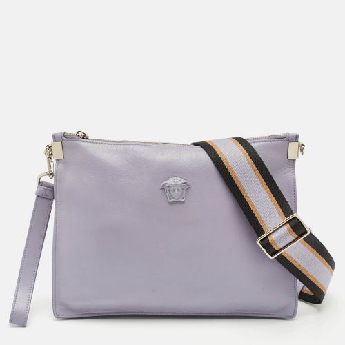 Lavender Leather Medusa Shoulder Bag - Versace - Modalova