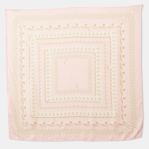 Chain Print Silk Square Scarf - Versace - Modalova