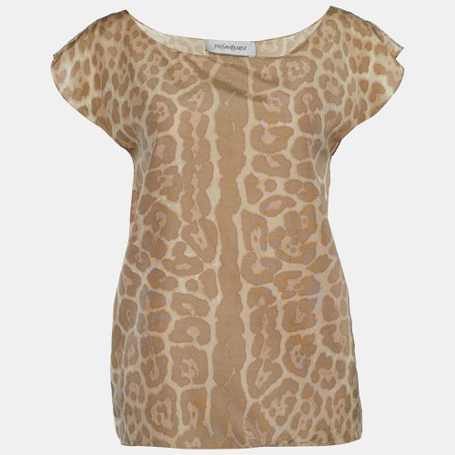 Leopard Print Silk Blouse M - Yves Saint Laurent - Modalova