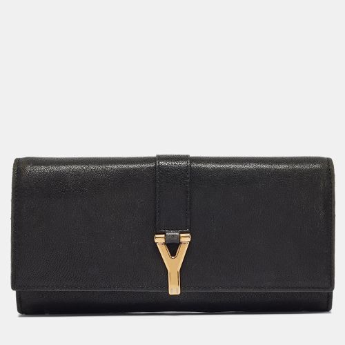 Leather Y line Continental Wallet - Yves Saint Laurent - Modalova