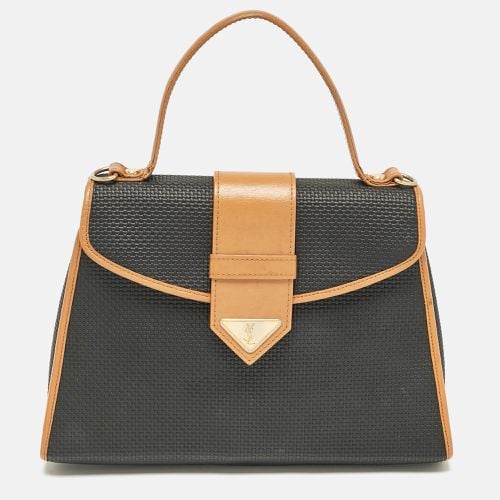 Coated Canvas and Leather Vintage Flap Top Handle Bag - Yves Saint Laurent - Modalova