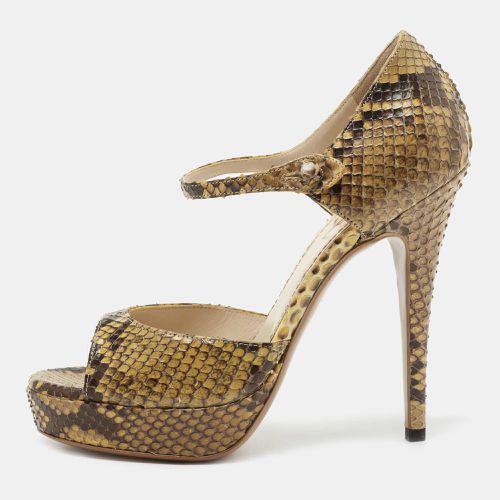 Two Tone Python Leather Sandals Size 36.5 - Yves Saint Laurent - Modalova