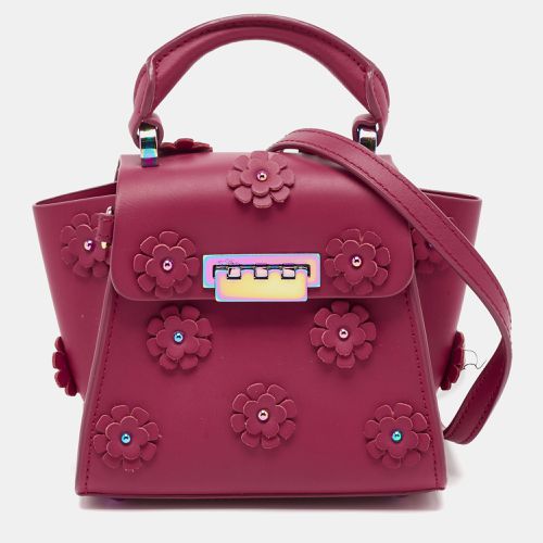 Magenta Leather Mini Eartha Iconic Top Handle Bag - Zac Posen - Modalova