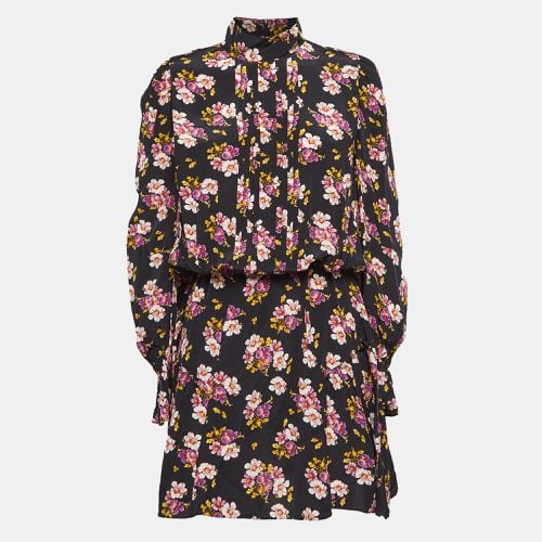 Floral Print Silk Pleated Short Dress L - Zadig & Voltaire - Modalova