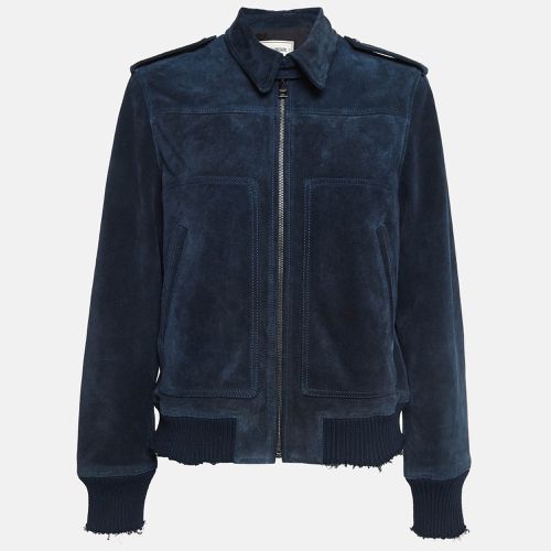 Navy Suede Zip Front Leonna Jacket M - Zadig & Voltaire - Modalova