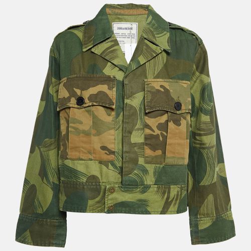 Military Camouflage Cotton Blend Button Front Jacket S - Zadig & Voltaire - Modalova