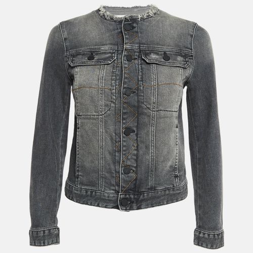 Washed Denim Patch Detail Zip-Up Jacket XS - Zadig & Voltaire - Modalova