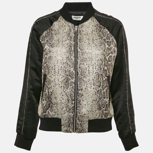 Black Snake Jacquard and Crepe Billy Bomber Jacket M - Zadig & Voltaire - Modalova