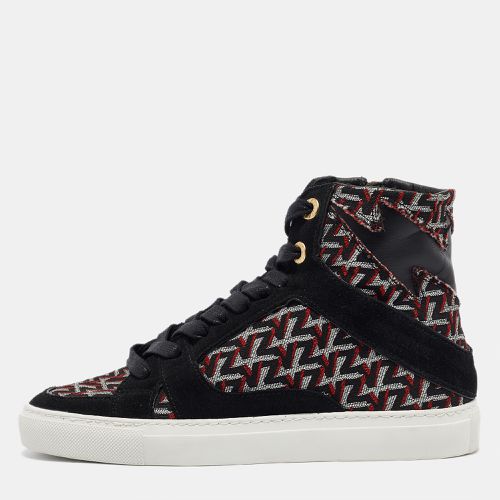 Burgundy Leather and Suede High Top Sneakers Size 36 - Zadig & Voltaire - Modalova