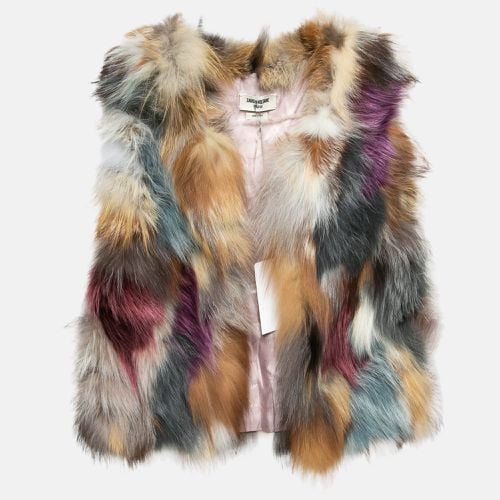 Silver Fox Fur Open Front Waistcoat S - Zadig & Voltaire - Modalova