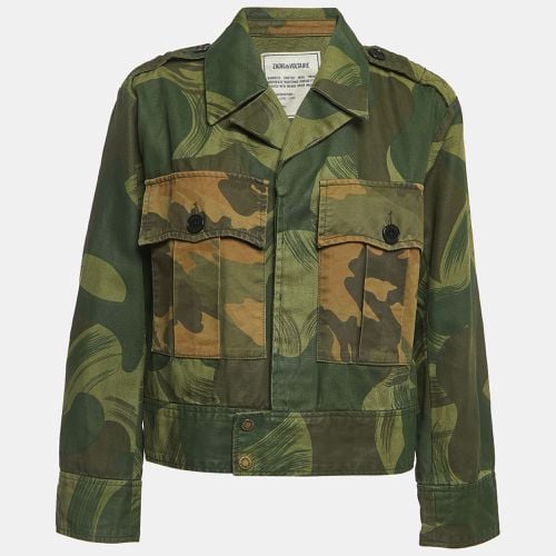 Military Camouflage Cotton Blend Button Front Jacket XS - Zadig & Voltaire - Modalova