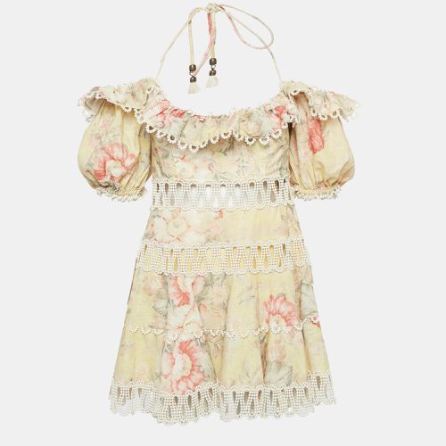 Floral Print Linen & Cotton Mini Dress M - Zimmermann - Modalova