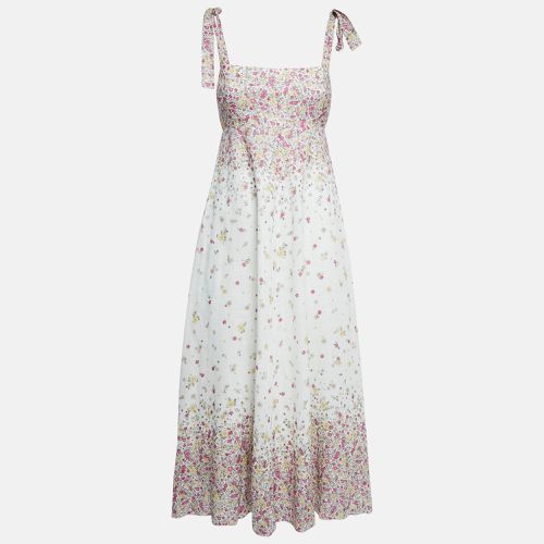 Cerise Ditsy Carnaby Print Tie-Up Shoulder Midi Dress S - Zimmermann - Modalova