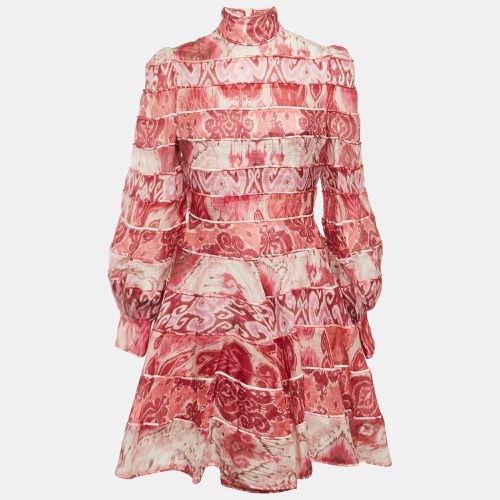 Wavelength Paneled Print Linen Mini Dress M - Zimmermann - Modalova