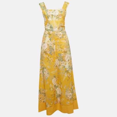 Floral Print Linen Sleeveless Maxi Dress M - Zimmermann - Modalova