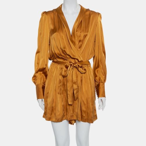 Satin Faux Wrap Belted Playsuit L - Zimmermann - Modalova