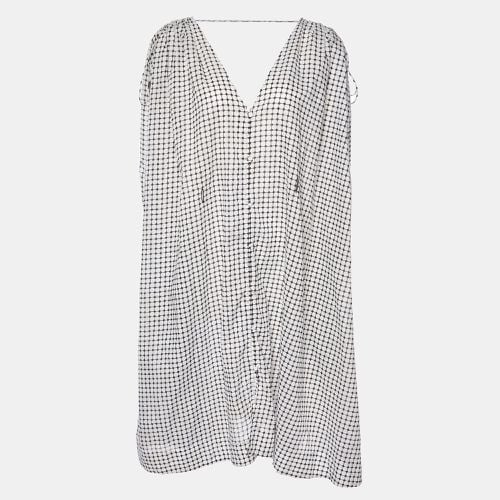 Monochrome Checked Cotton Kaftan Dress M - Zimmermann - Modalova