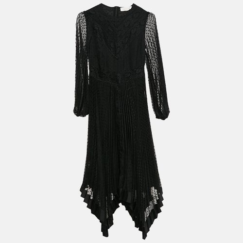 Swiss Dots Lace and Chiffon Plisse Espionage Midi Dress S - Zimmermann - Modalova