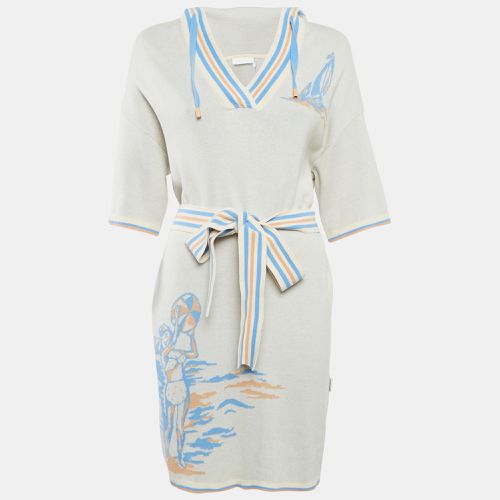 Off- Patterned Cotton Knit Hooded Mini Dress L - Zimmermann - Modalova