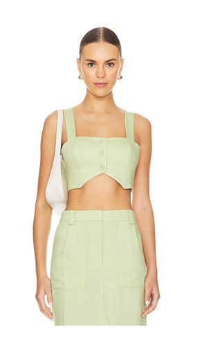 Top corto royston en color verde salvia talla L (también en XL, XS) - Amanda Uprichard - Modalova
