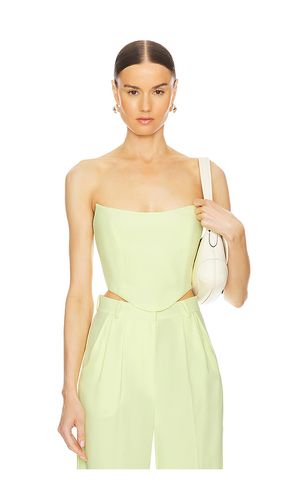 Top corto sabine en color amarillo talla L (también en M, S, XL) - Amanda Uprichard - Modalova