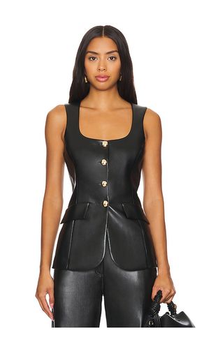 Kya top en color negro talla M (también en S, XS) - Amanda Uprichard - Modalova