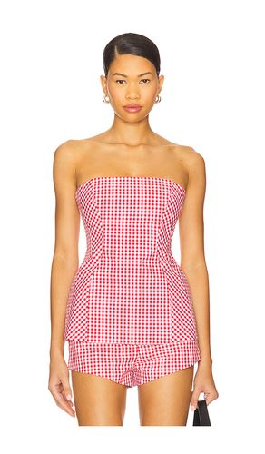 Linda top en color rojo talla L (también en M, S, XL, XS) - Amanda Uprichard - Modalova