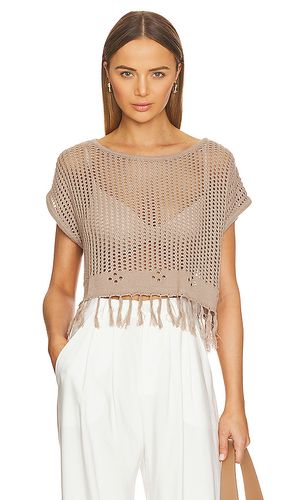 Black crochet top en color beige talla L (también en M, S, XL, XS) - Bobi - Modalova