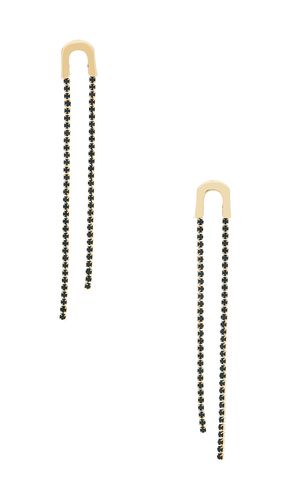 Pendientes largos en color negro talla all - Ettika - Modalova