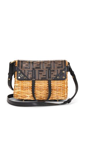 Fendi Wicker FF Mini Flip Shoulder Bag in - FWRD Renew - Modalova