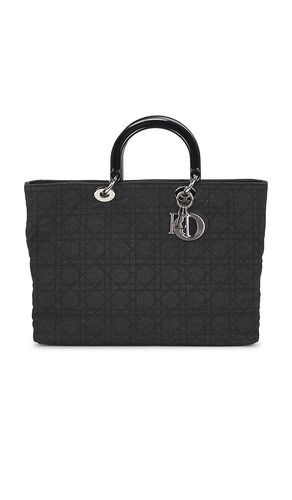 Dior Cannage Denim Lady Dior Tote Bag in - FWRD Renew - Modalova