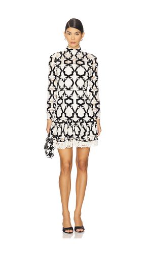 Willa Velvet Flock Lace Mock Neck Dress in & . Taglia 0. Also in 2, 4, 6 - MILLY - Modalova