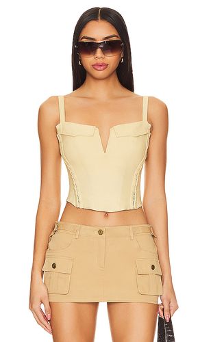 Leslie cargo corset top en color amarillo talla S (también en XL) - superdown - Modalova