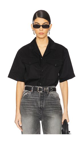 Satin Western Short Sleeve Shirt in . Taglia L. Also in S, XS - WAO - Modalova