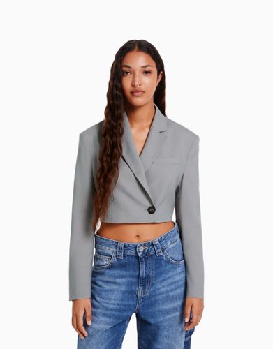 Blazer Tailoring Cropped Mujer L - Bershka - Modalova