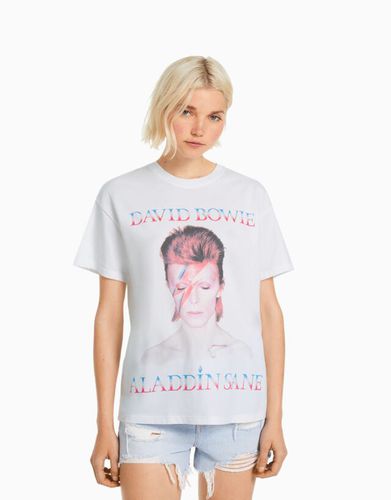 Camiseta David Bowie Manga Corta Mujer S - Bershka - Modalova
