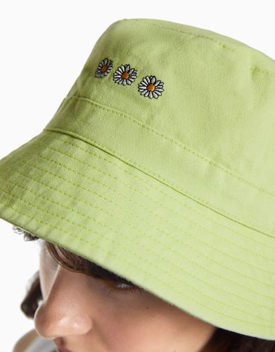 Sombrero Bucket Bordado Mujer - Bershka - Modalova