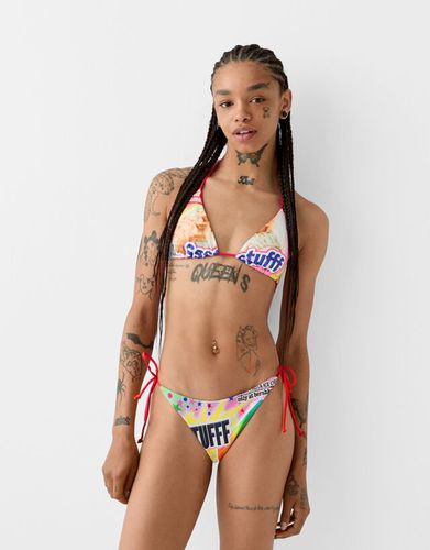 Top Bikini Berssshka X Ssstufff Print Mujer M-L - Bershka - Modalova