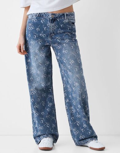 Jeans Baggy Jacquard Print Bskteen 44 - Bershka - Modalova