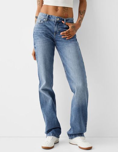 Jeans Straight Low Waist Mujer 40 - Bershka - Modalova