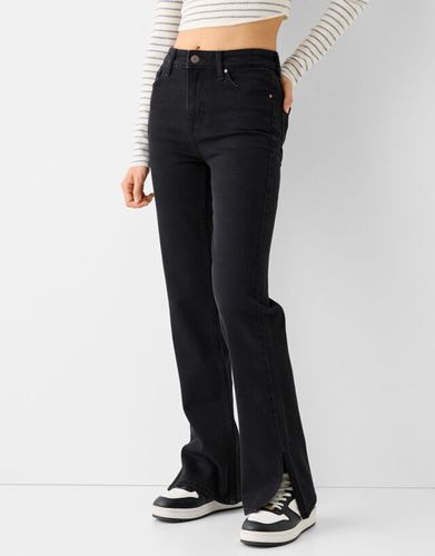 Jeans Flare Confort Abertura Lateral Mujer 32 - Bershka - Modalova
